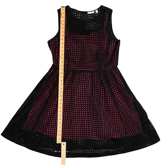 Halogen Black Pink Prism Fit and Flare Dress - Picture 10 of 13